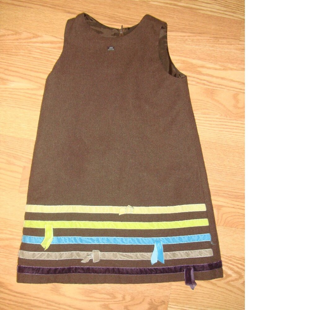 New Lili Gaufrette Brown Dress Youth Size 8